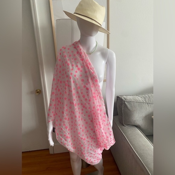 Chinese Laundry Pink Dots Infinity Scarf - Picture 7 of 11